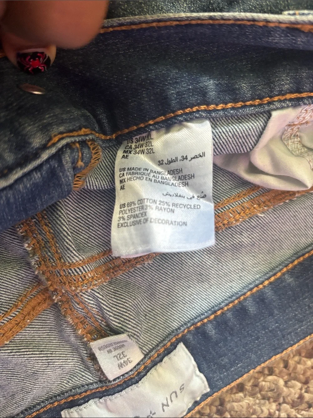 Sun + Stone Men's Faded Blue Straight Jeans
